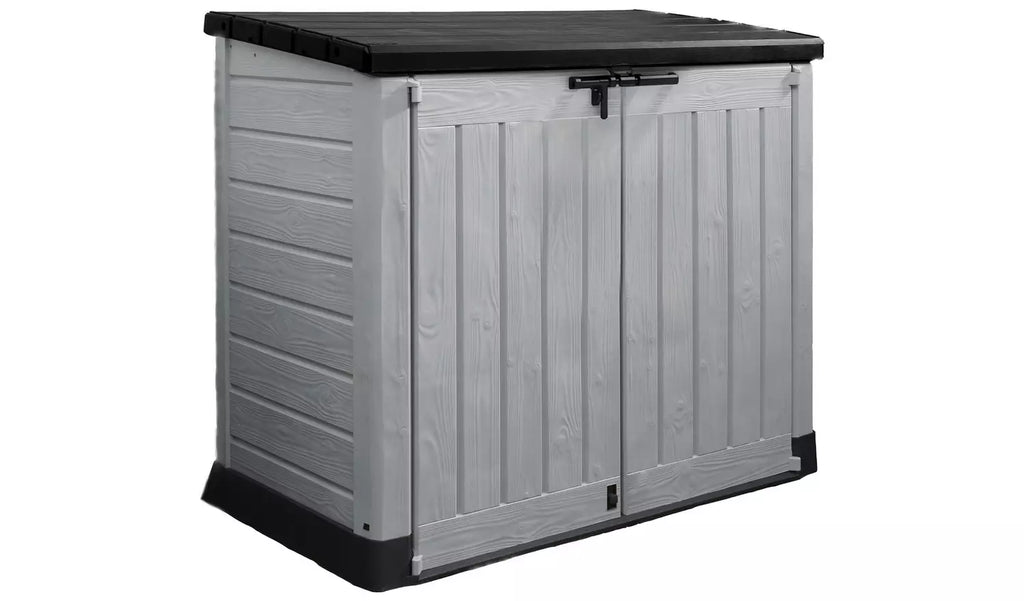 Keter Store-It-Out Max 1200L Outdoor Garden Storage Box – Grey, Weatherproof Wheelie Bin Shed