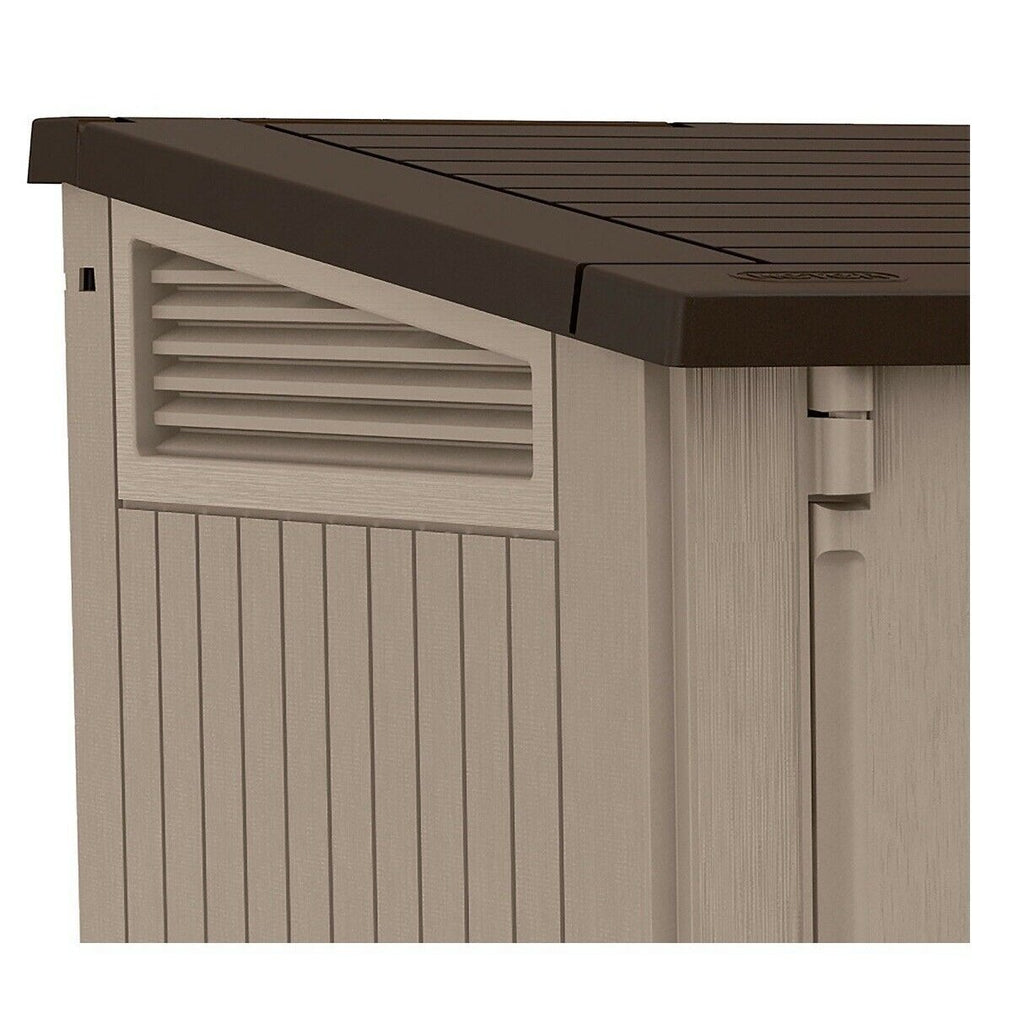 Keter Store It Out Midi Lockable Outdoor Garden Storage Box 880L - Beige/Brown