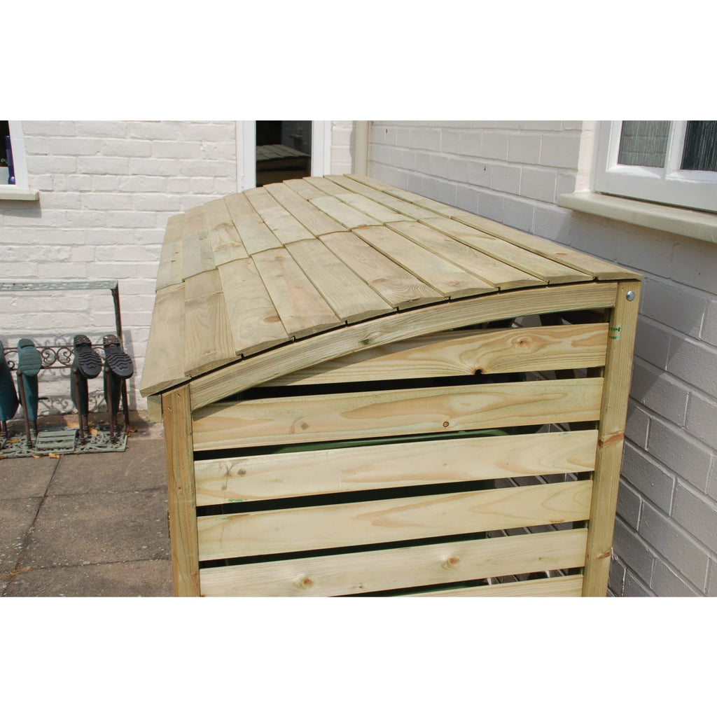 Rowlinson Triple Wheelie Bin Store Natural 8 x 3ft